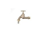 Kirchhoff Ms Auslaufventil Knebelgriff,Blank Matt, 1/2"AG X 3/4""AG X 1/2""T (986180255)"