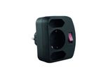 REV Adapter Mit Schalter 2+1-Fach Schwarz (00135171)