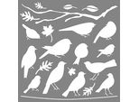 Rayher Dekor-Schablone Vögel grau