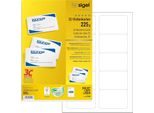 Sigel LP799 Biglietti Da Visita Per Pc, 85 X 55 Mm, 225 G/M², Bianco Brillante