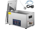 Succebuy Pulitore Ad Ultrasuoni 30L, Doppia Frequenza, Con Riscaldatore, Per Pezzi, Gioielli, Occhiali, Anelli, Dentiere, Dischi, Schede Elettroniche, 28/40Khz, Acciaio Inox, Argento