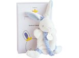 Doudou Set Regalo - Giocattolo Con Succhietto Coniglio 15 Cm Blu
