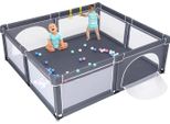 Costway Costway Box Per Bambini Con 50 Palline Con Cerniera Grigio Scuro