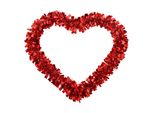 Decorazione Natalizia Clayre & Eef Cuore 30X27X1 Cm Plastica Rossa