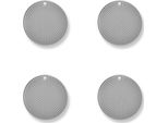 Inf Set Di 4 Sottopentola In Silicone Resistente Al Calore Per Piatti E Pentole Calde Grigio