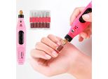 Lima Elettrica Per Unghie 6 In 1 - Set Per Manicure - Rosa
