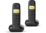 Gigaset A170 Duo Telefono Analogico Dect Con Identificazione Del Chiamante Nero