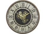 Atmosphera CréAteur D'intéRieur Orologio Da Parete In Metallo Marrone Beige Oro 6 Cm X 57 Cm