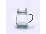 Tazza Con Un Bicchiere E Coperchio - Nero Trasparente