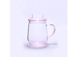 Tazza Con Bicchiere E Coperchio - Rosa