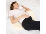 Lightease Cuscino Per Il Sonno Laterale In Gravidanza A Doppio Cuneo Bianco