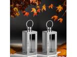 Set Di 2 Lanterne In Acciaio Inox Marra