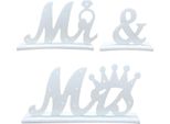 Decorazione Da Tavolo Per Matrimonio Iscrizione Mr & Mrs Alta Qualità Bianco