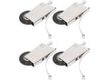 4Pcs Scorrevole Porta Puleggia Cam Sistema In Acciaio Inox Muto Forte Cuscinetto Hardware 40 Millimetri Di Diametro