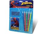 Set Da Scrittura Spider-Man Per Bambini - 5 Penne E Blocco Note