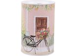 Clayre & Eef Salvadanai Ø 10X15 Cm Rosa Metallo Bicicletta