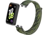 Inf Elegante Cinturino In Nylon Per Huawei Band 10/9/8 Con Adattatori In Metallo Verde