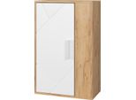 Vicco Armadio A Muro Berno, 50.1 X 78.4 Cm Con 2 Scomparti, Quercia Dorata/Bianco