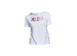 4F Maglietta A Manica Corta Da Donna Dei Tifosi Della Polonia Bianco Rosso Xs