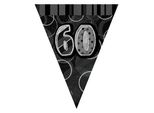 60. Compleanno | Catena Di Gagliardetti Nero / Argento