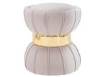 Mauro Ferretti Sgabello Flower Ø 40X44 Cm Grigio Oro