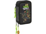 Astuccio Triplo Teenage Mutant Ninja Turtles Nero Grigio 12,5 X 19,5 X 5,5 Cm 36 Pezzi