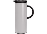 Tazza Termica A Doppia Parete Excellent Houseware, Acciaio Inox/Vetro, 11X30 Cm, 1000 Ml, Bianco