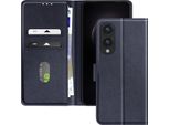 Avizar, Custodia Galaxy S25 Edge Flap Wallet Video, Blu Scuro