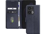 Avizar, Custodia Oppo Reno 13 Pro Flap Wallet Video, Blu Scuro