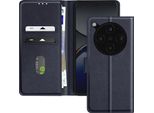 Avizar, Custodia Oppo Find X8 Pro Flap Wallet Video, Blu Scuro