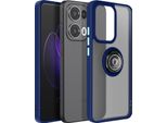 Avizar, Hulle Oppo Reno 13 Pro Anello Magnetico Traslucido, Blu Scuro