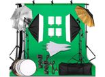 Set Di Illuminazione Per Studio Fotografico, Supporto Per Sfondo 2,6X3 M, Softbox 50X70 Cm, Kit 36 Per Kr