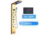 Pannello Doccia A Led, Funzioni Multiple Dell'acqua, Display Digitale Della Temperatura, Oro 8009