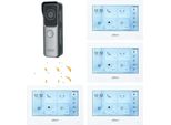 Videocitofono Dahua, 3 Monitor Interni, Accesso Con Scheda Rfid, 1 Db 4 Schermo Bianco