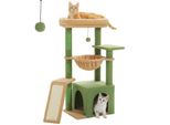 Albero Per Gatti, Struttura A Tre Strati, Tiragraffi In Sisal, AMT0271GN, L