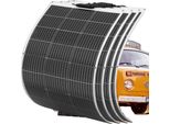 Pannello Solare 100W, Flessibile E Leggero, Alta Efficienza 24%, 100W 4Pcs-A