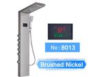 Pannello Doccia A Led, Nichel Spazzolato, Display Temperatura Acqua, Nichel Spazzolato 8013