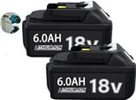 Batteria Agli Ioni Di Litio Da 18V, Capacità 6,0Ah, Display Led, 2 Pezzi 6,0AH