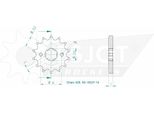 Ritzel Esjot 428 - 14Z 50-15027-14 Grobverzahnt 17.0/20.0