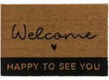 Zerbino Ootb, Welcome-Happy To See You, Circa 60 X 40 Cm