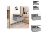 Vidaxl Comodino 2 Pezzi Sospeso Grigio Sonoma 40X31X27 Cm Materiale A Base Di Legno - Comodini