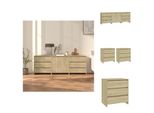 Vidaxl Credenza 3 Pezzi Sonoma In Legno Di Quercia - Credenze