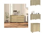 Vidaxl Credenza 2 Pezzi Sonoma In Legno Di Quercia - Credenze