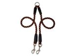Guinzaglio Palkar Per Cani 40 Cm X 8 Mm Nero-Arancio