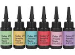 Colori Vivaci, Versatile, Set Per Gioielli Fai Da Te A，6 Pezzi, 10 Ml, Resina Uv, (Chartreuse, Azzurro, Viola Chiaro, Rosso Corallo, Giallo, Rosa)