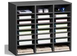 Vevor Organizzatore Di Libri E Documenti Con 24 Scomparti E Ripiani Regolabili, Classificatore Di File E Vassoi Per Documenti In Truciolato E Mdf