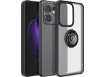 Avizar, Hulle Oppo Reno 13 F/Fs Anello Magnetico Traslucido, Nero