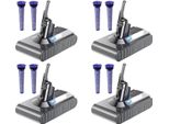Batteria Di Ricambio Per V8, Capacità 6000Mah, Facile Da Installare, 4Pcs V8 6000Mah