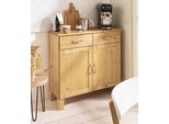 Sideboard Home Affaire "Alby", Beige (Natur Gebeizt, Gewachst), B:85Cm H:85Cm T:38Cm, Fsc-Zertifiziertes Massivholz, Sideboards, Sideboard