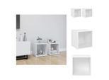 Vidaxl Mobili Tv 2 Pz. Bianco 37X35X37 Cm Materiale A Base Di Legno - Mobili Tv
